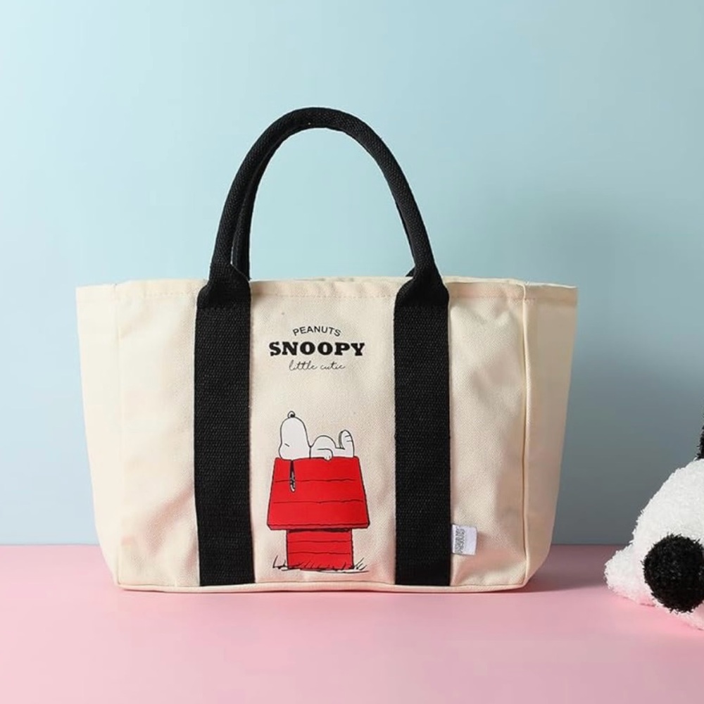 MINISO Snoopy Summer Travel Collection Handbag, Beige Women's Tote 